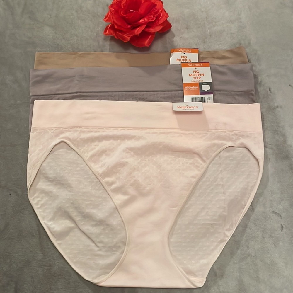Warner 3Pack Plus Size Panties - Size 2X/9 - Picture 2 of 6